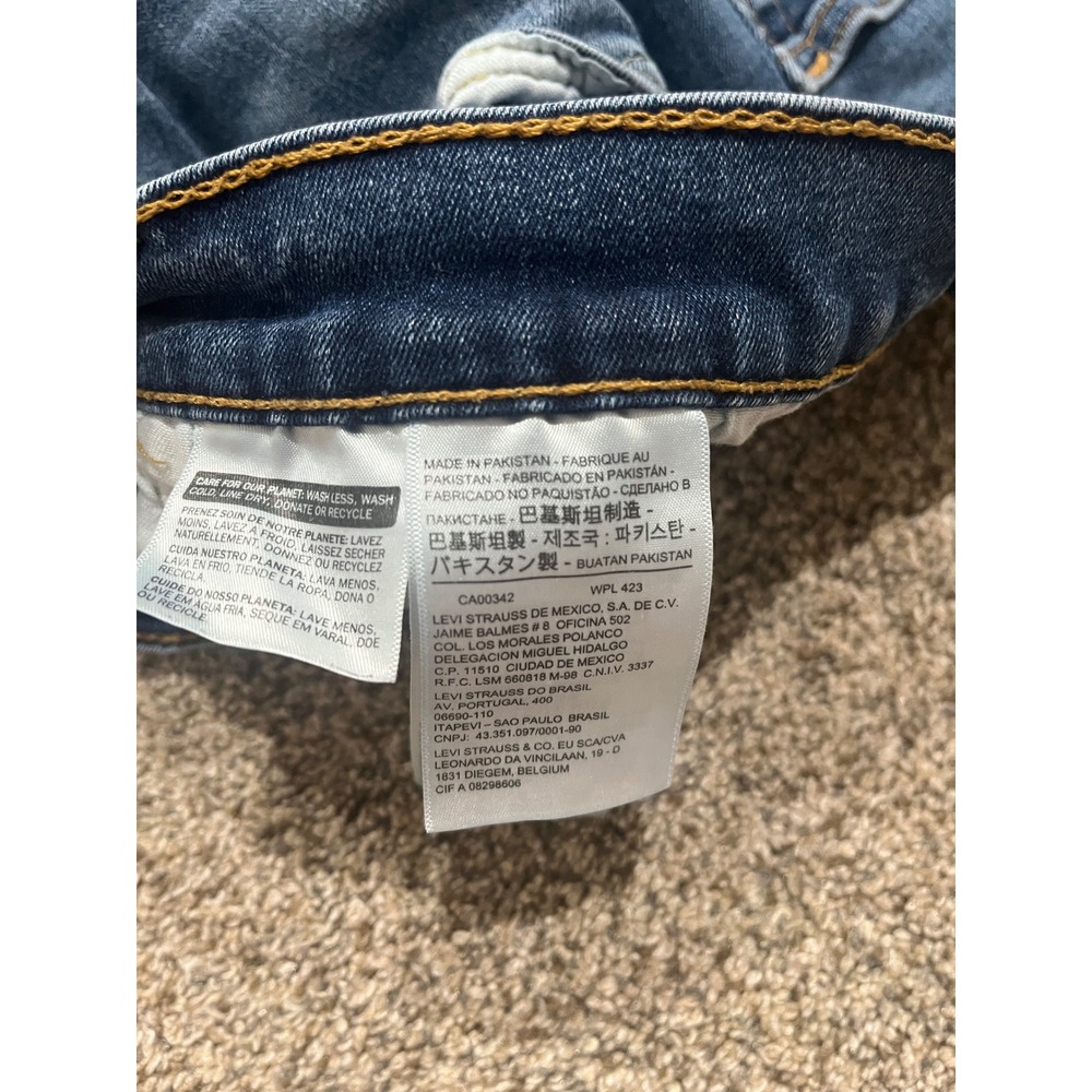 Levis 502 Regular Taper Jeans Mens W48 L30 Blue Denim 59684-0001 - Picture 10 of 10